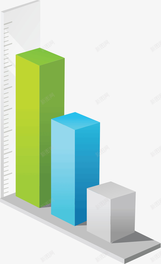 3D科技装饰矢量图ai免抠素材_新图网 https://ixintu.com 3D 3D科技 彩色 柱图 矢量图