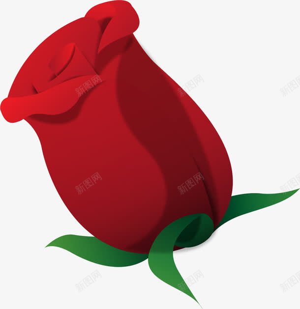 绿叶上的玫瑰png免抠素材_新图网 https://ixintu.com 卡通玫瑰 扁平 扁平玫瑰 手绘玫瑰 玫瑰 绿叶