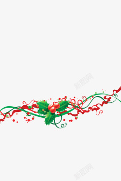 装饰高清免抠图素材圣诞节装饰花边高清图片