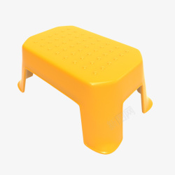 脚踩凳子黄色塑料凳子高清图片