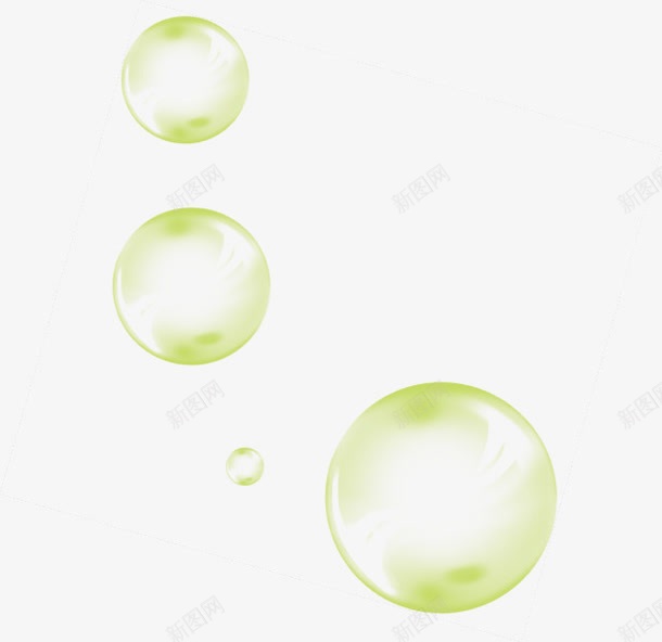 手绘气泡png免抠素材_新图网 https://ixintu.com AI 圆形 底纹 气泡 绿色