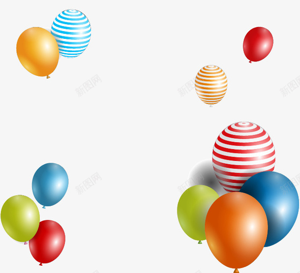 多彩简约气球漂浮png免抠素材_新图网 https://ixintu.com 免抠PNG 多彩 气球 漂浮素材 简约