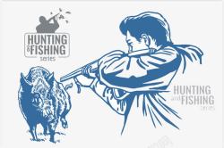 猎人插画猎人打猎物高清图片