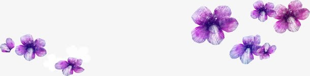 手绘紫色花朵复古漂浮装饰png免抠素材_新图网 https://ixintu.com 复古 漂浮 紫色 花朵 装饰