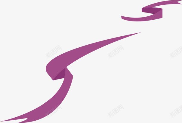 紫色手绘丝带创意png免抠素材_新图网 https://ixintu.com 丝带 创意 紫色