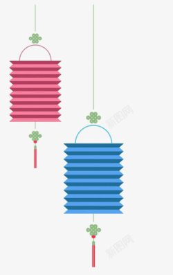 彩色中国节灯笼高清图片