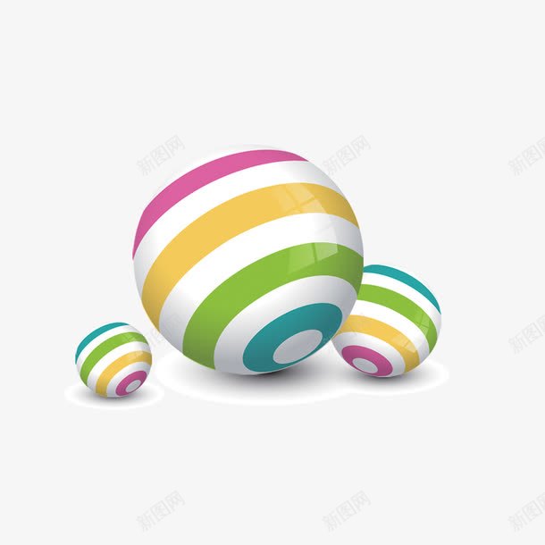圆形彩色球png免抠素材_新图网 https://ixintu.com 圆形 彩色 球 装饰素材