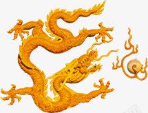 龙png免抠素材_新图网 https://ixintu.com 中国元素 中国风 金色的龙