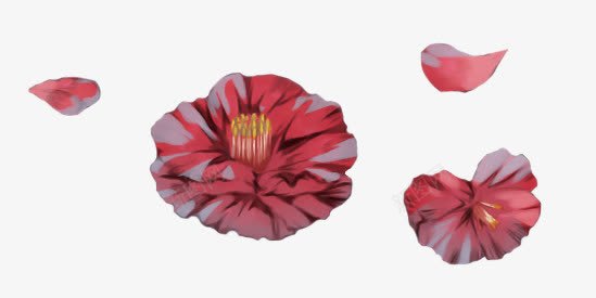 红色多个花朵png免抠素材_新图网 https://ixintu.com 红色 花朵 设计
