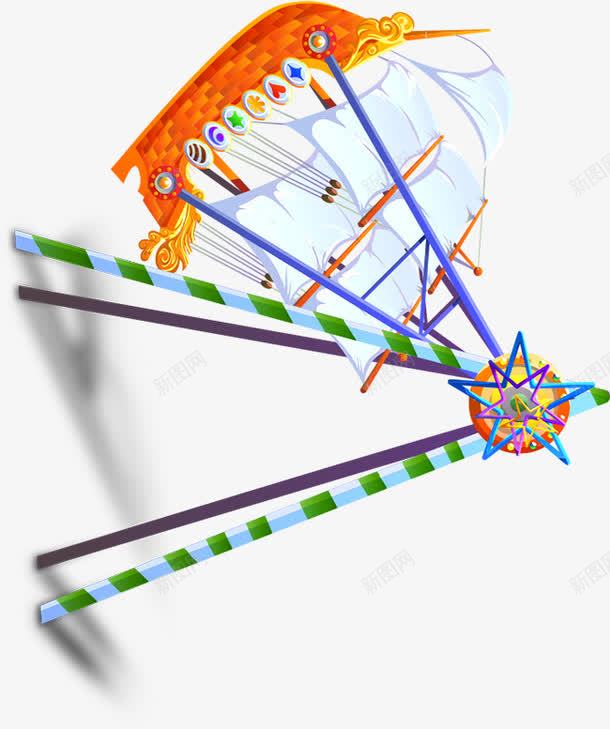 卡通海盗船png免抠素材_新图网 https://ixintu.com 卡通素材 海盗船 游乐园