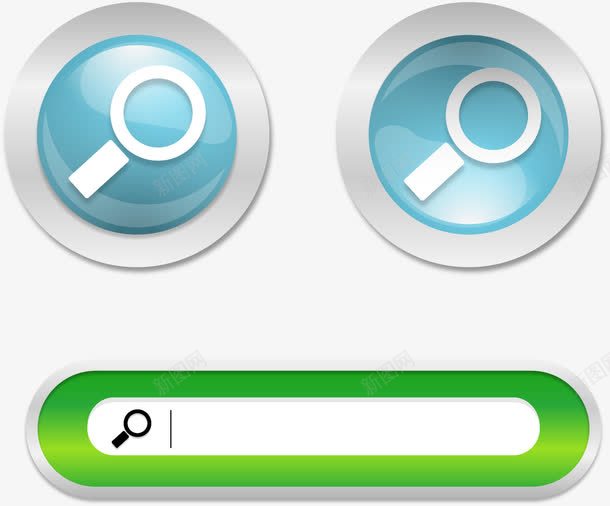 手绘放大镜查找按键png免抠素材_新图网 https://ixintu.com 手绘 按键