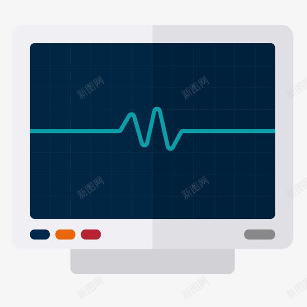 心电图仪器矢量图ai免抠素材_新图网 https://ixintu.com 仪器 心电图 心跳 示波器 矢量图