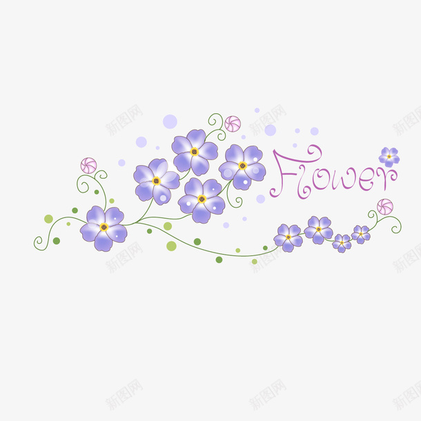紫色纹样装饰花朵矢量图ai免抠素材_新图网 https://ixintu.com 紫色彩绘 纹样 花卉 花朵 装饰花朵图案 矢量图