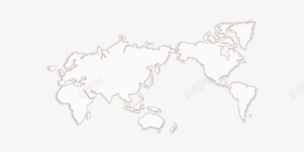 白色简约世界旅游地图png免抠素材_新图网 https://ixintu.com 世界地图 旅游 白色 简约
