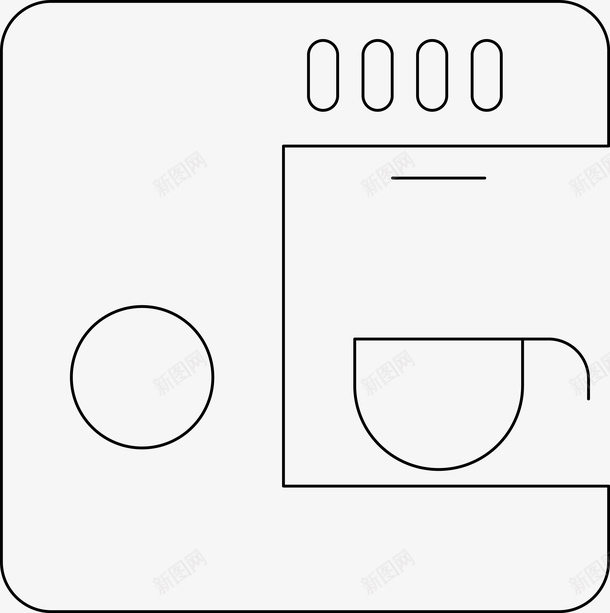 咖啡机简笔画矢量图ai免抠素材_新图网 https://ixintu.com 咖啡 咖啡机 咖啡杯 咖啡简笔画 机器 简笔画 矢量图