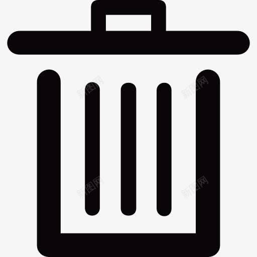 垃圾容器的侧图标png_新图网 https://ixintu.com 垃圾 工具和器具 箱
