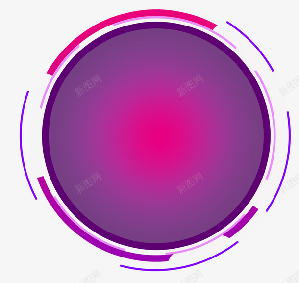 圆形装饰图案效果紫色png免抠素材_新图网 https://ixintu.com 圆形 效果 装饰图案