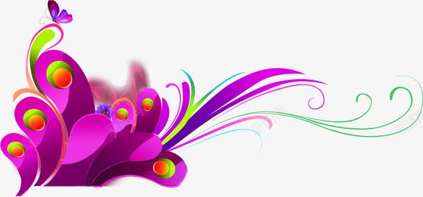 紫色时尚手绘花纹png免抠素材_新图网 https://ixintu.com 时尚 紫色 花纹 设计