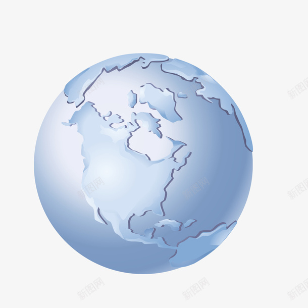 蓝色地球模型png免抠素材_新图网 https://ixintu.com 地球模型 地球素材 蓝色地球