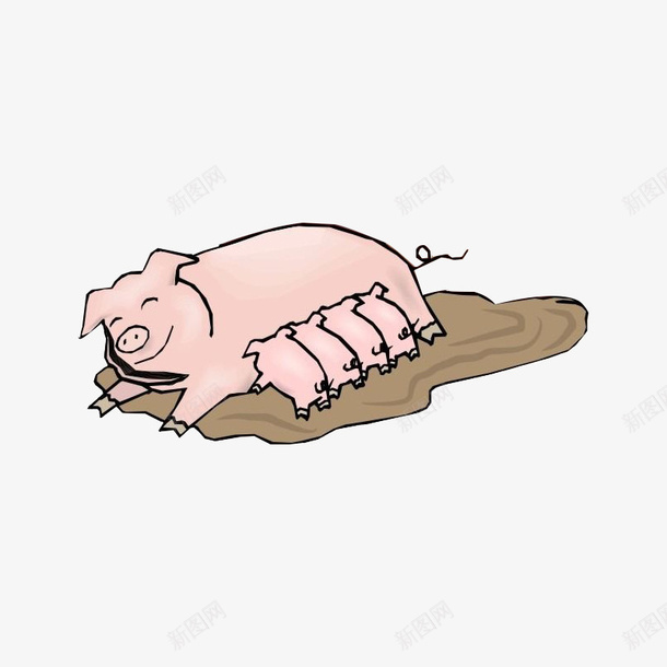 卡通猪猪png免抠素材_新图网 https://ixintu.com 卡通 猪 猪背景 背景素材