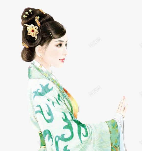 古代侧面美女图png免抠素材_新图网 https://ixintu.com 侧面 古代 美女