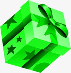 绿色礼盒礼物装饰素材