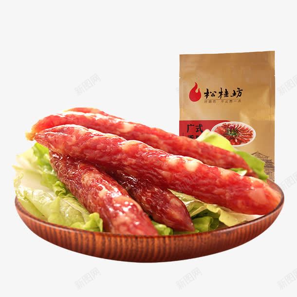 松桂坊腊肠png免抠素材_新图网 https://ixintu.com 产品实物 红色 肉 食物