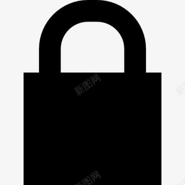 黑色的挂锁锁接口符号图标图标