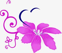 背景花朵紫色手绘花朵花纹高清图片