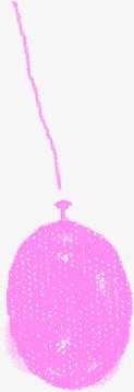 手绘粉色漫画气球素材