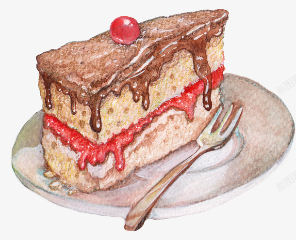 手绘食物蛋糕png免抠素材_新图网 https://ixintu.com 手绘 手绘食物蛋糕 手绘食物蛋糕PNG 甜食 蛋糕 食物