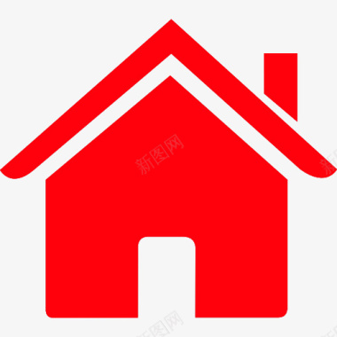 红色房子图标图标