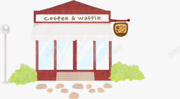 儿童插画咖啡店png免抠素材_新图网 https://ixintu.com 儿童 咖啡店 插画