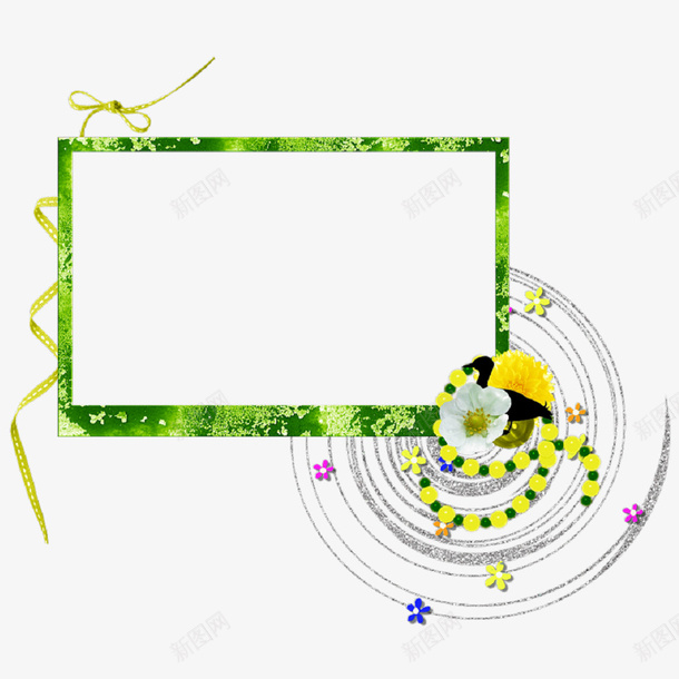 花草相框png免抠素材_新图网 https://ixintu.com 相框 花卉边框 花朵 边框