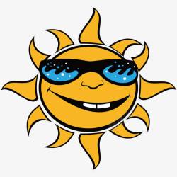 儿童教育太阳公公戴墨镜的太阳素材