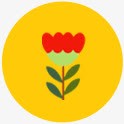 黄色卡通圆形花朵图标图标