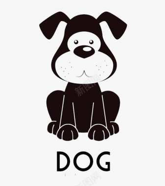 黑色狗狗图标图标
