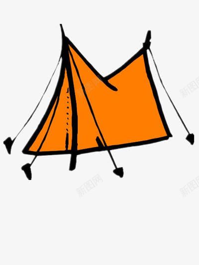 实用的旅行帐篷png免抠素材_新图网 https://ixintu.com 卡通 简笔 素材 黄色