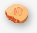 被咬了一口的玫瑰饼卡通png免抠素材_新图网 https://ixintu.com 一口 卡通 玫瑰