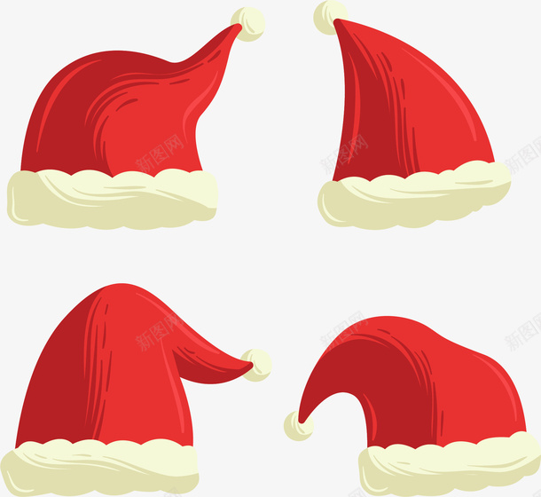 卡通圣诞节的圣诞帽矢量图ai免抠素材_新图网 https://ixintu.com 卡通圣诞帽 可爱圣诞帽 圣诞帽 圣诞节 矢量png 红色圣诞帽 矢量图