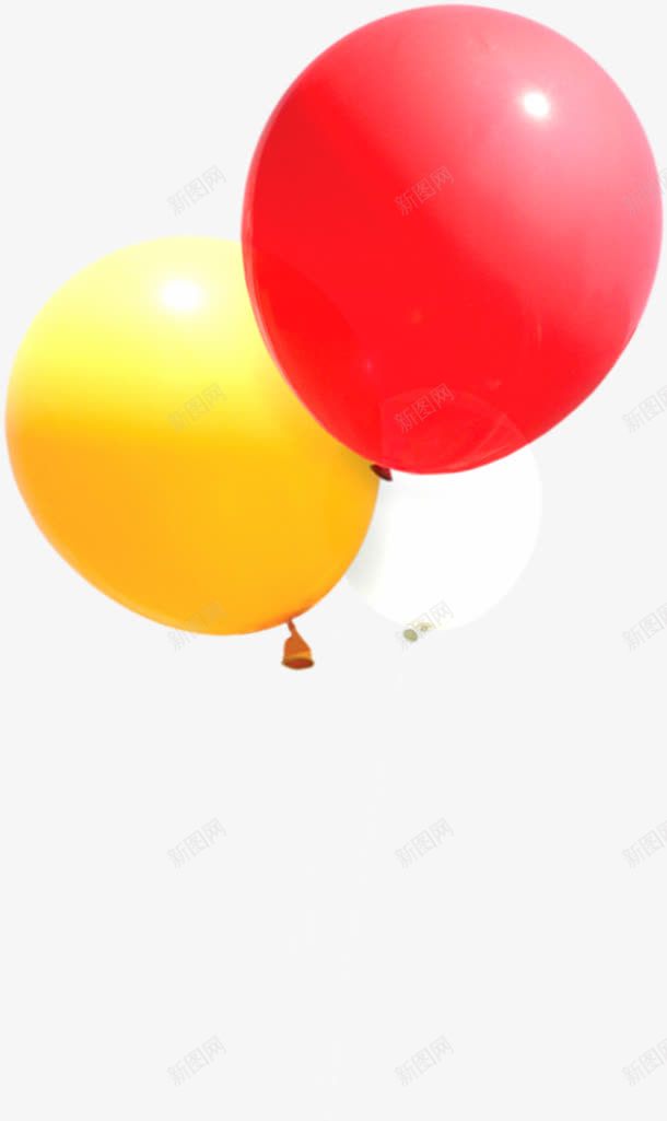 春天黄红色漂浮气球png免抠素材_新图网 https://ixintu.com 春天 气球 漂浮 红色