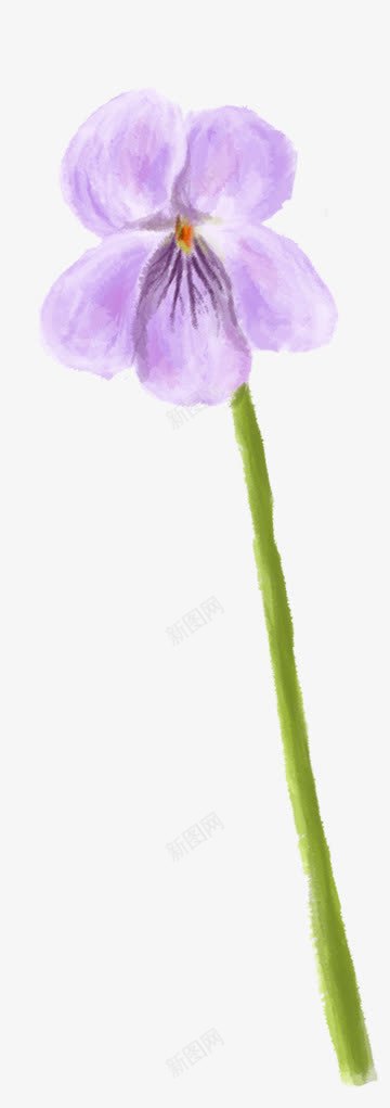 手绘紫色花朵花瓣可爱png免抠素材_新图网 https://ixintu.com 可爱 紫色 花朵 花瓣