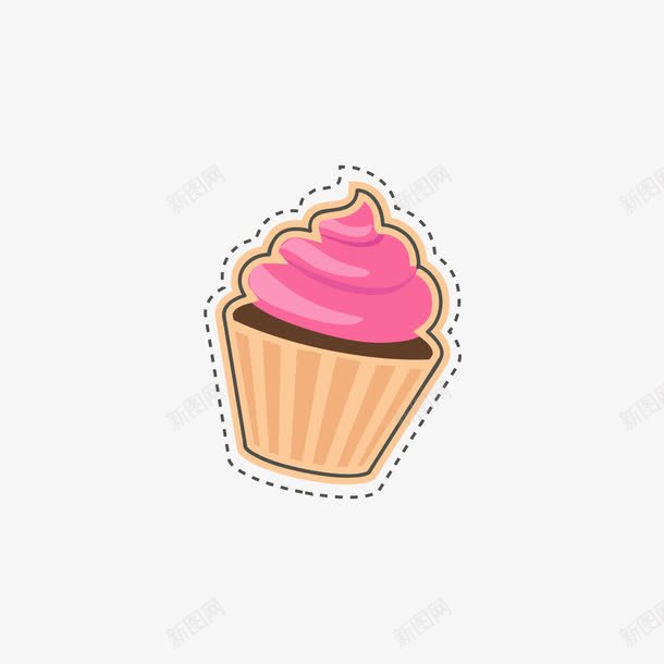 粉黄色蛋糕标贴png免抠素材_新图网 https://ixintu.com 粉色 粉色标贴 蛋糕 蛋糕标贴 黄色 黄色标贴