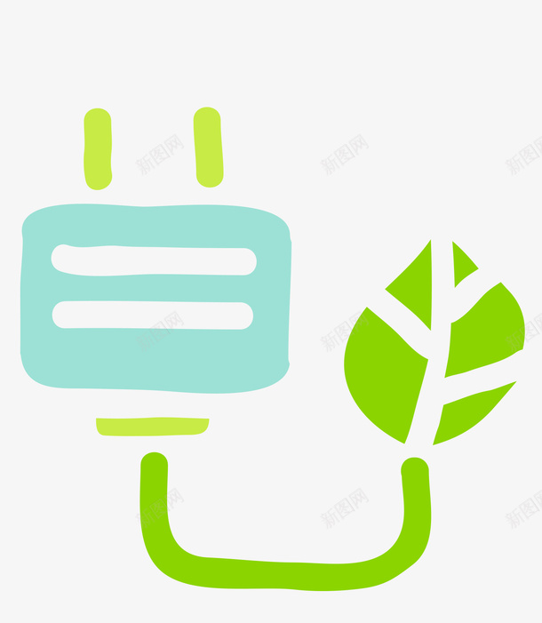 绿色充电图标png_新图网 https://ixintu.com 充电 叶子 植物 环保 甲醛 甲醛环保 绿色 绿色图标 绿色环保