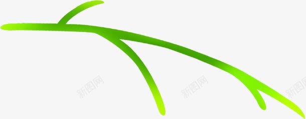 创意扁平绿色的树枝png免抠素材_新图网 https://ixintu.com 创意 扁平 树枝 绿色