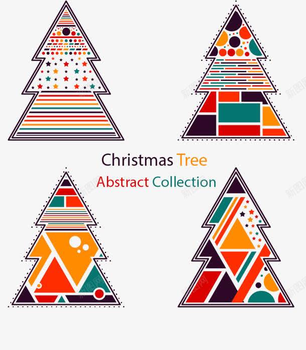 彩色几何圣诞树png免抠素材_新图网 https://ixintu.com 几何圣诞树 圣诞装饰 彩色圣诞树 矢量素材