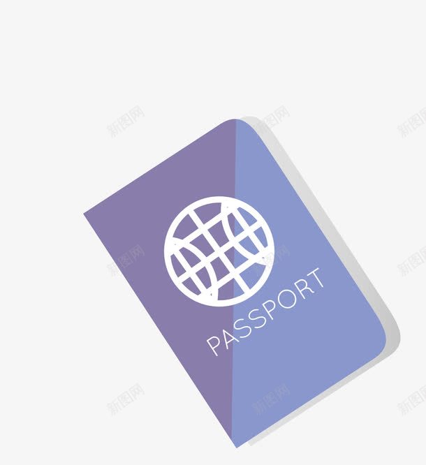 蓝色旅游护照png免抠素材_新图网 https://ixintu.com 护照 旅游 矢量护照 蓝色护照