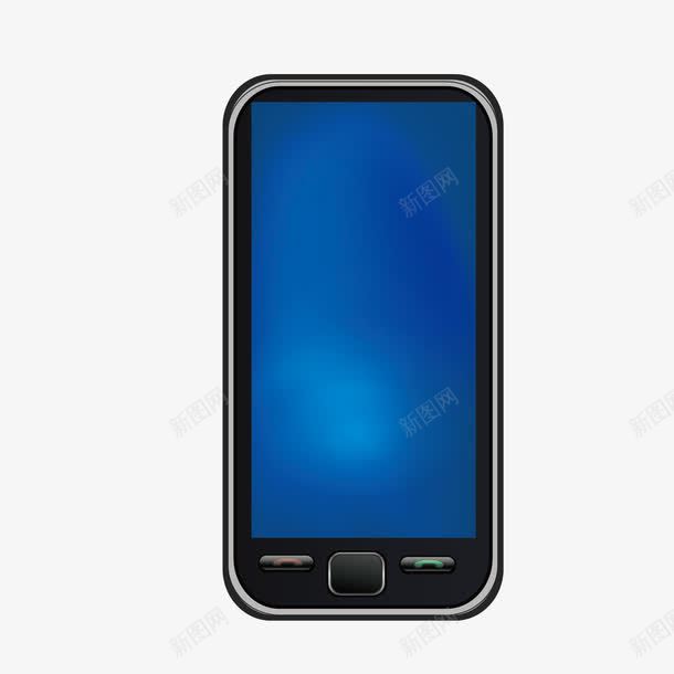 蓝色手机产品图png免抠素材_新图网 https://ixintu.com 产品图 手机 矢量手机 蓝色