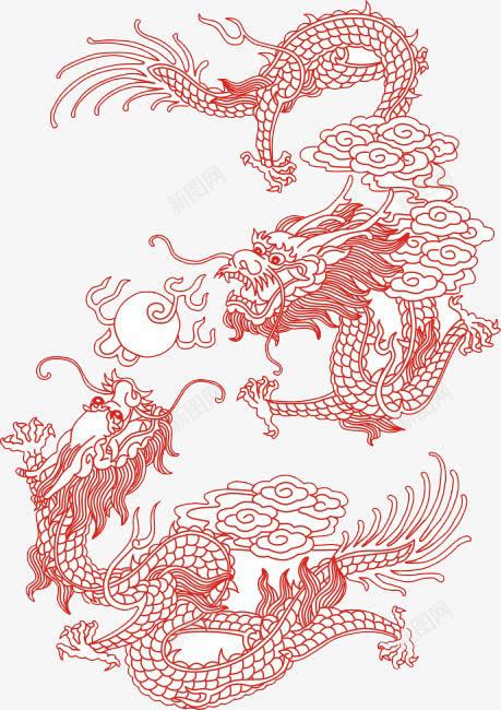 飞龙在天png免抠素材_新图网 https://ixintu.com 中国风 神话 红色 装饰