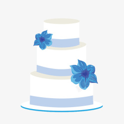 蓝色婚礼蛋糕美味素材